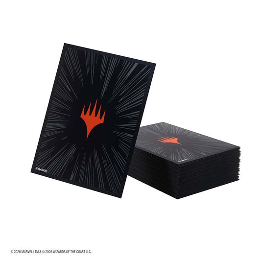 Magic: The Gathering | Marvel Super Heroes Premium Double Sleeving Pack 100: Comic Burst Black