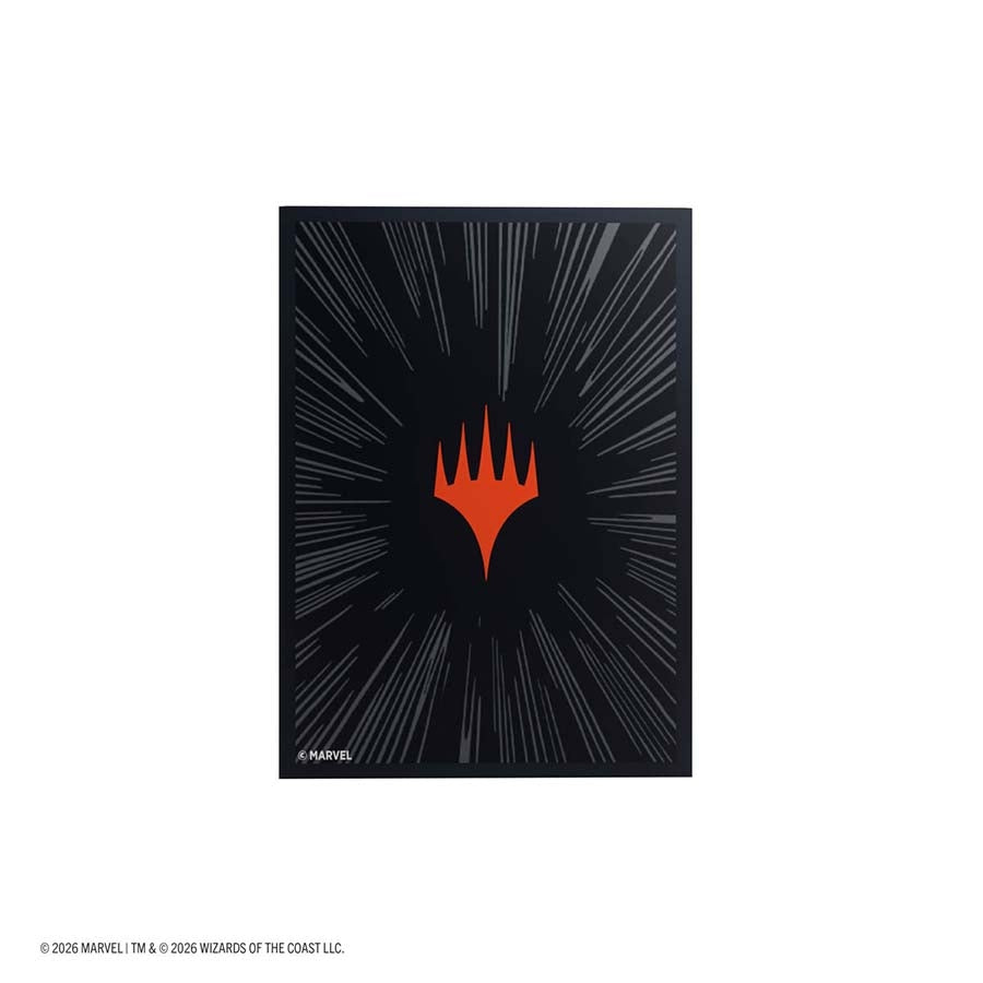 Magic: The Gathering | Marvel Super Heroes Premium Double Sleeving Pack 100: Comic Burst Black