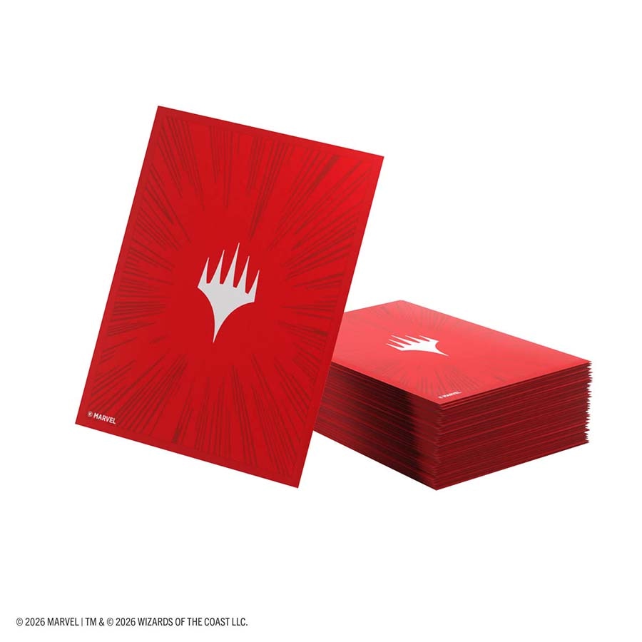 Magic: The Gathering | Marvel Super Heroes Premium Double Sleeving Pack 100: Comic Burst Red