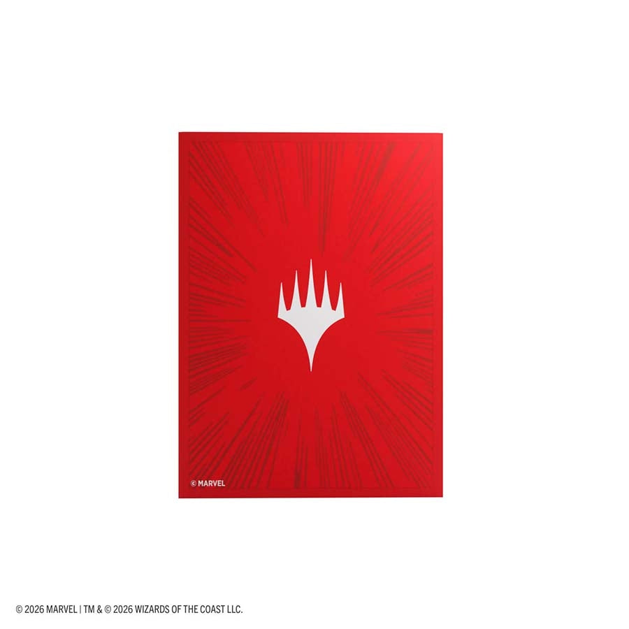 Magic: The Gathering | Marvel Super Heroes Premium Double Sleeving Pack 100: Comic Burst Red