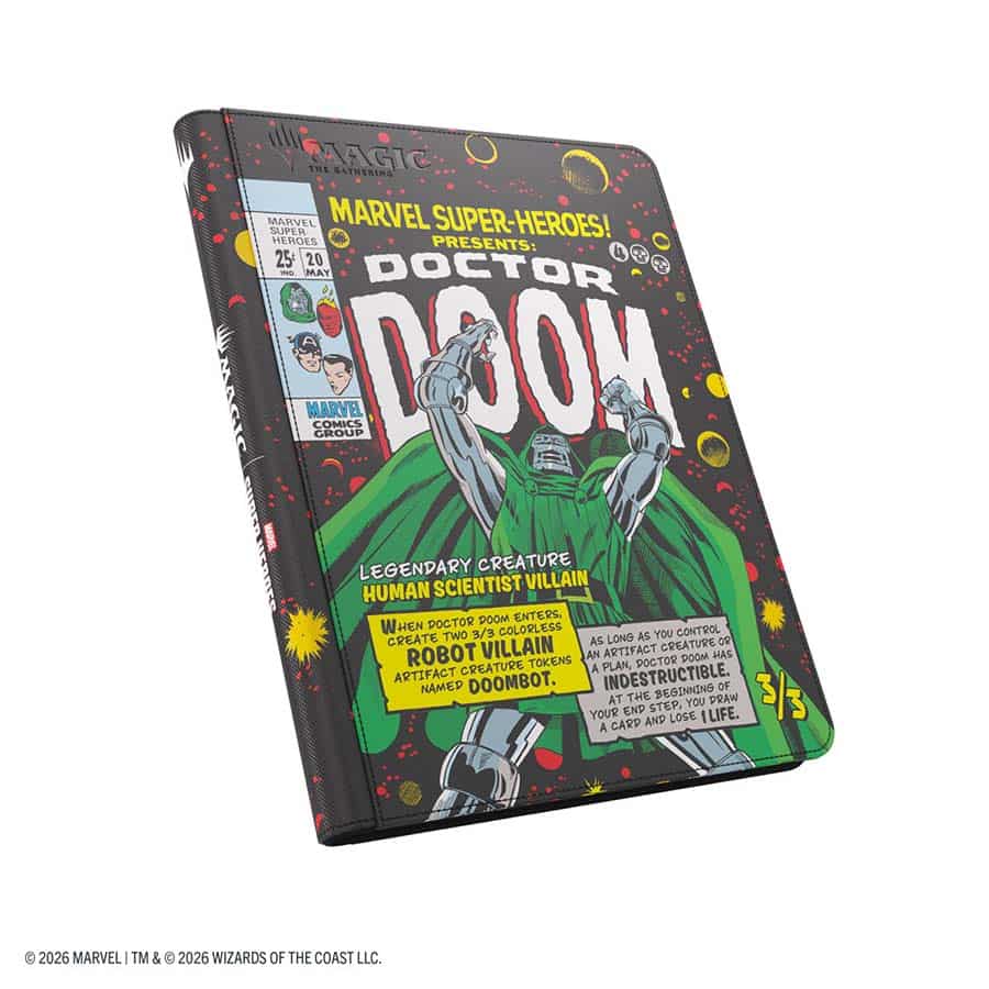 Magic: The Gathering | Marvel Super Heroes| 18- pocket zip-up album: Doctor Doom and Spider-Man