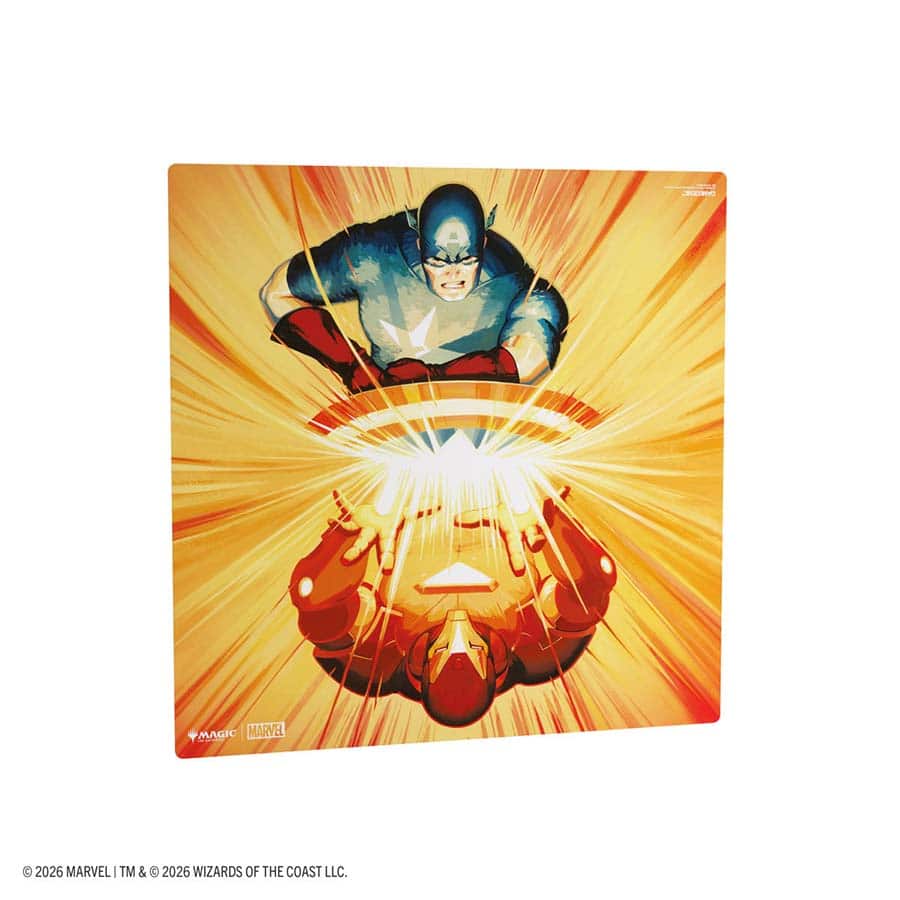 Gamegenic: Magic The Gathering: Marvel Super Heroes: 2-Player Playmat: Iron Man and Captain America