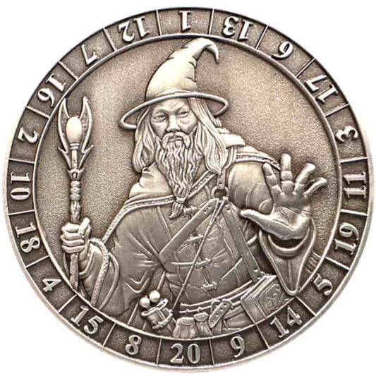 Goliath Coins: Dice Coin D20: Male Human Wizard