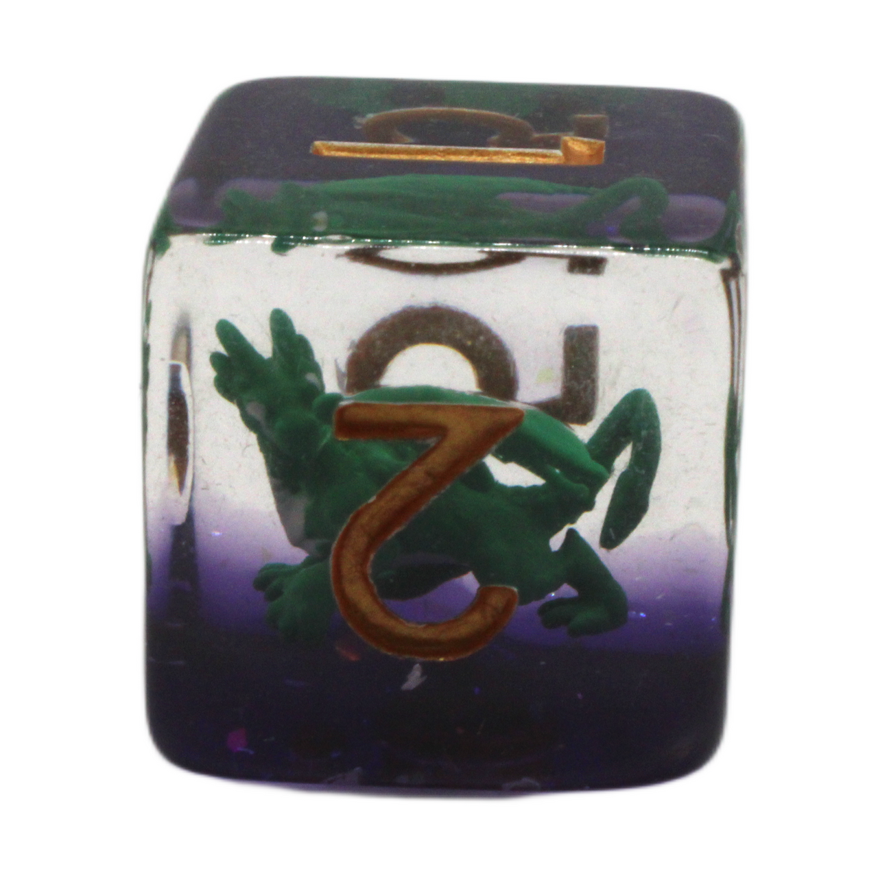 Old School 7 Piece DnD RPG Dice Set: Infused - Dragon Green