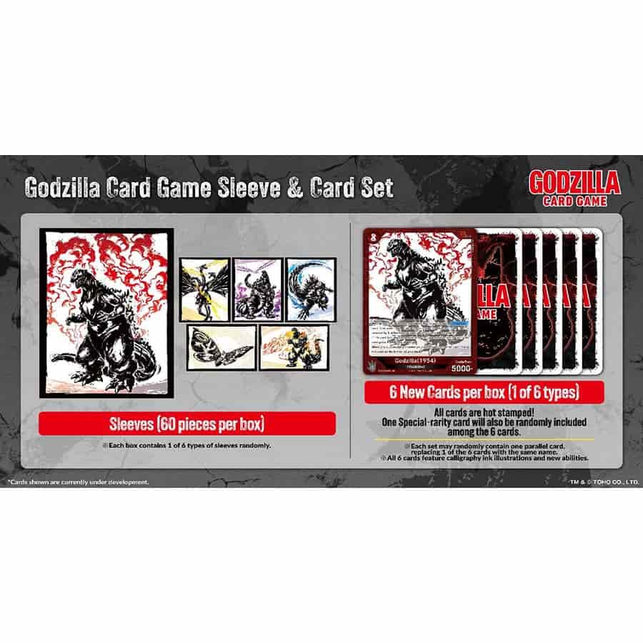 Godzilla Card Game: Sleeve And Card Set: Ink-Brushed Monster Rampage