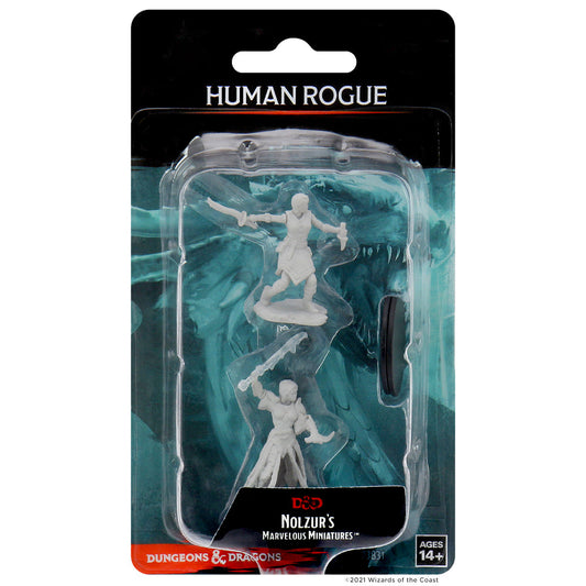 DUNGEONS AND DRAGONS: NOLZUR'S MARVELOUS UNPAINTED MINIATURES -W10-FEMALE HUMAN ROGUE