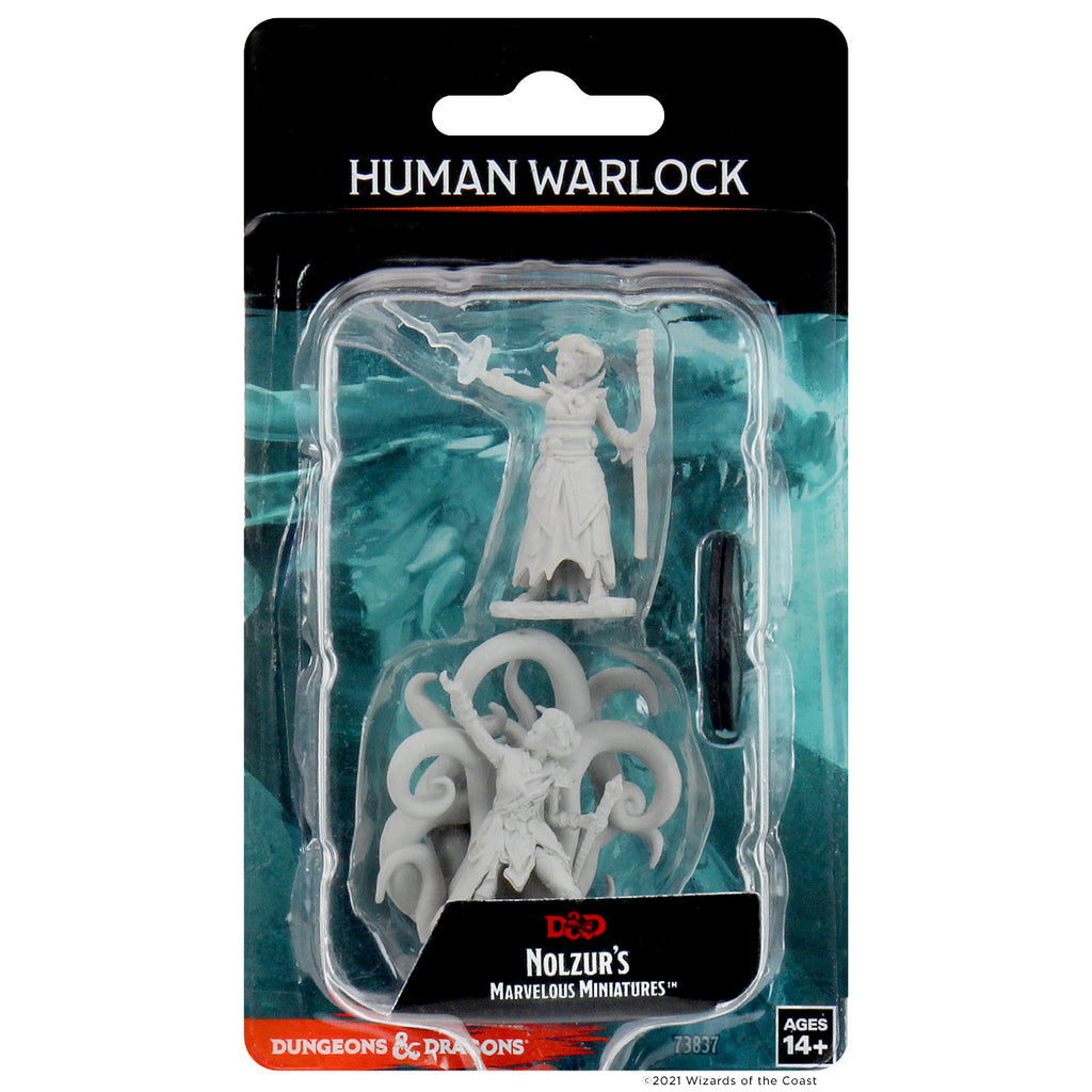 D&D: NMU - HUMAN FEMALE WARLOCK (UNPAINTED) MINIATURE