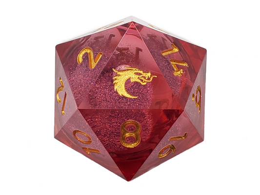 Old School Sharp Edged 35mm D20: Liquid Infused - Crimson Fury