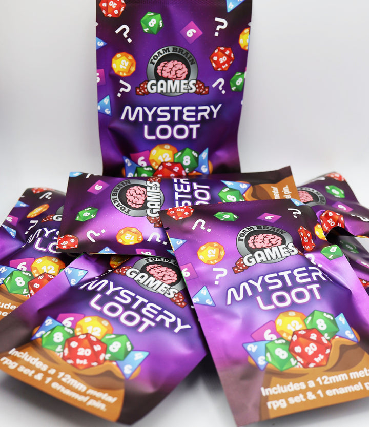 Epic Mystery Loot: Mini Metal RPG Set + Enamel Pin