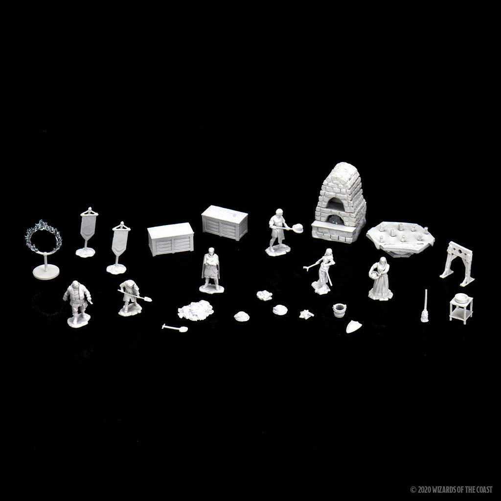 Wizkids: Deep Cuts: Castle: Kingdom Retainers (Unpainted) Miniatures