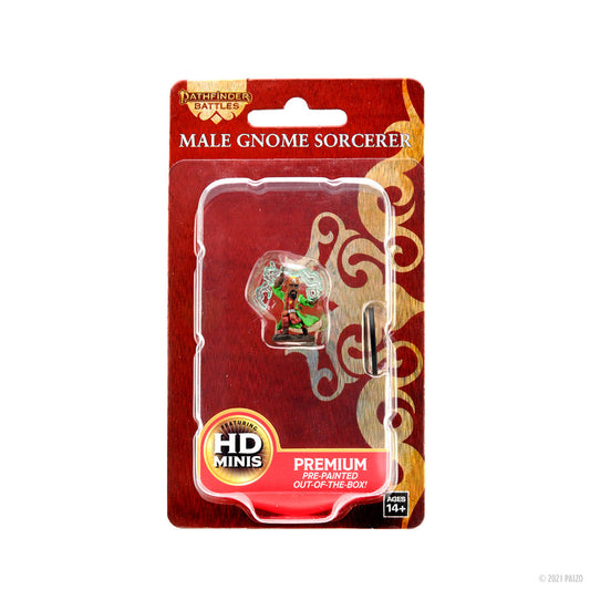 PATHFINDER: MALE GNOME SORCERER PREMIUM PAINTED MINIATURE