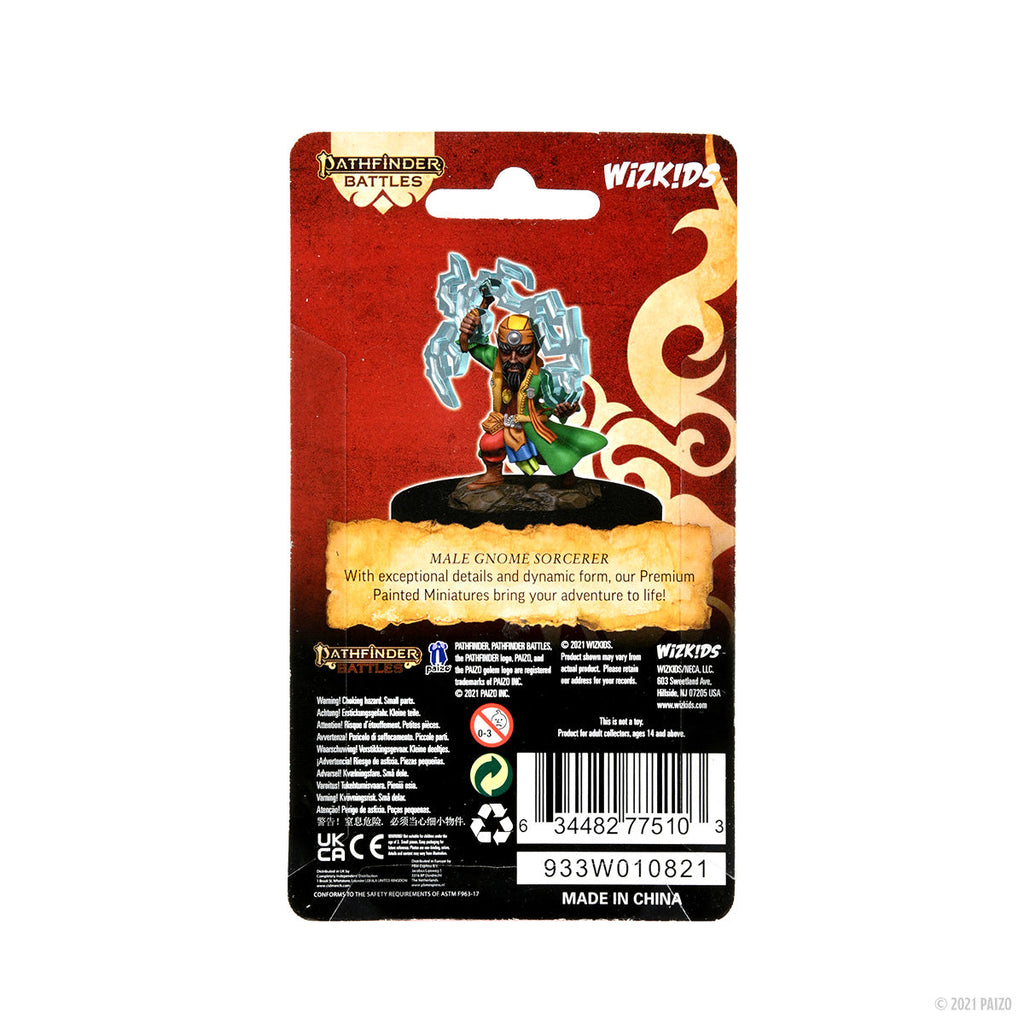 PATHFINDER: MALE GNOME SORCERER PREMIUM PAINTED MINIATURE