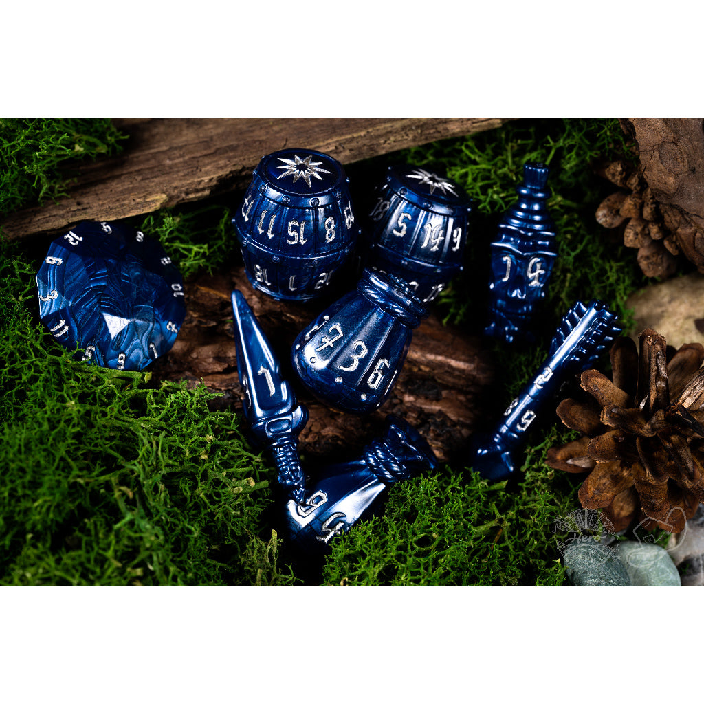 PolyHero Rogue 8 Dice Set Midnight Blue