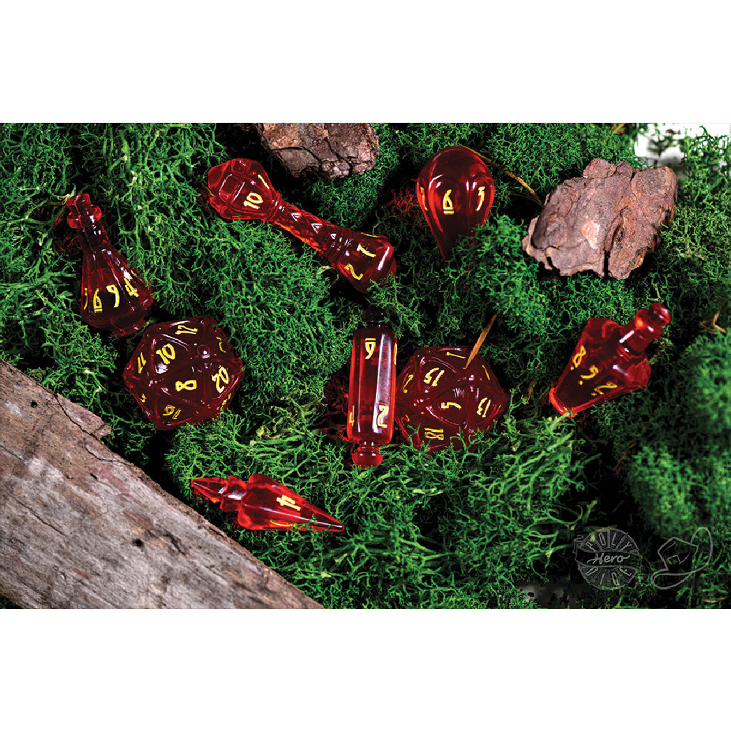 PolyHero Wizard 8 Dice Set Dragonfire