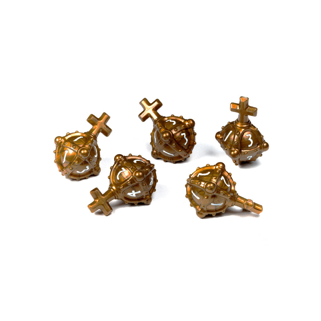 PolyHero Cleric 5 d4 Hallowed Hand Grenades Merciful Gold