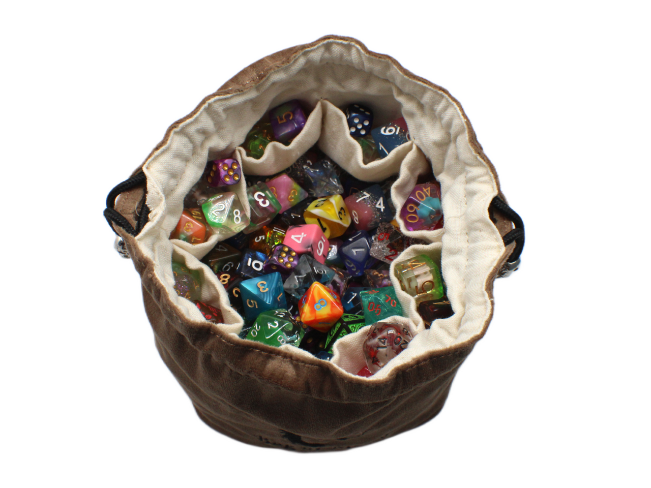 Old School Dice: Bag of Many Pouches Dice Bag - Tan