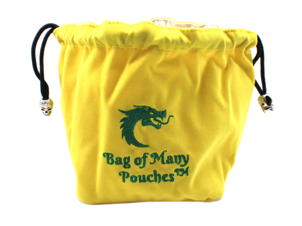 Old School Dice: Bag of Many Pouches Dice Bag - Yellow w/ Green