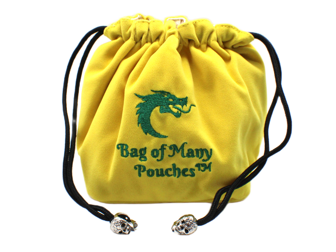 Old School Dice: Bag of Many Pouches Dice Bag - Yellow w/ Green