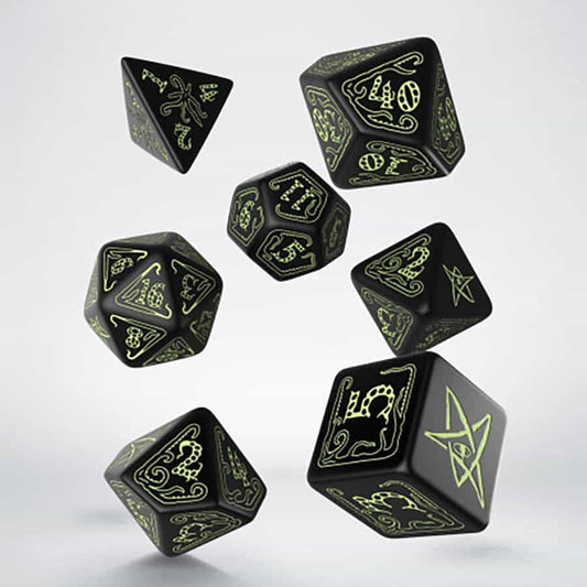Call of Cthulhu Black and Green Dice Set