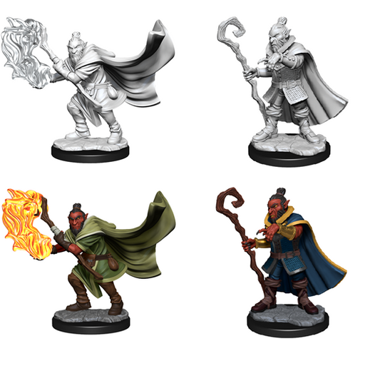 CRITICAL ROLE: UNPAINTED MINIATURES: W1 MALE HOBGOBLIN WIZARD AND DRUID