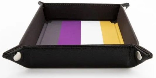 FanRoll: Pride Fold Up Velvet Dice Tray: Nonbinary