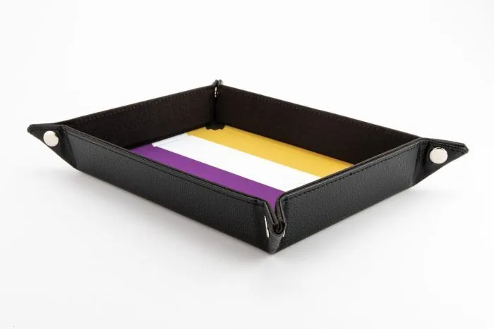 FanRoll: Pride Fold Up Velvet Dice Tray: Nonbinary