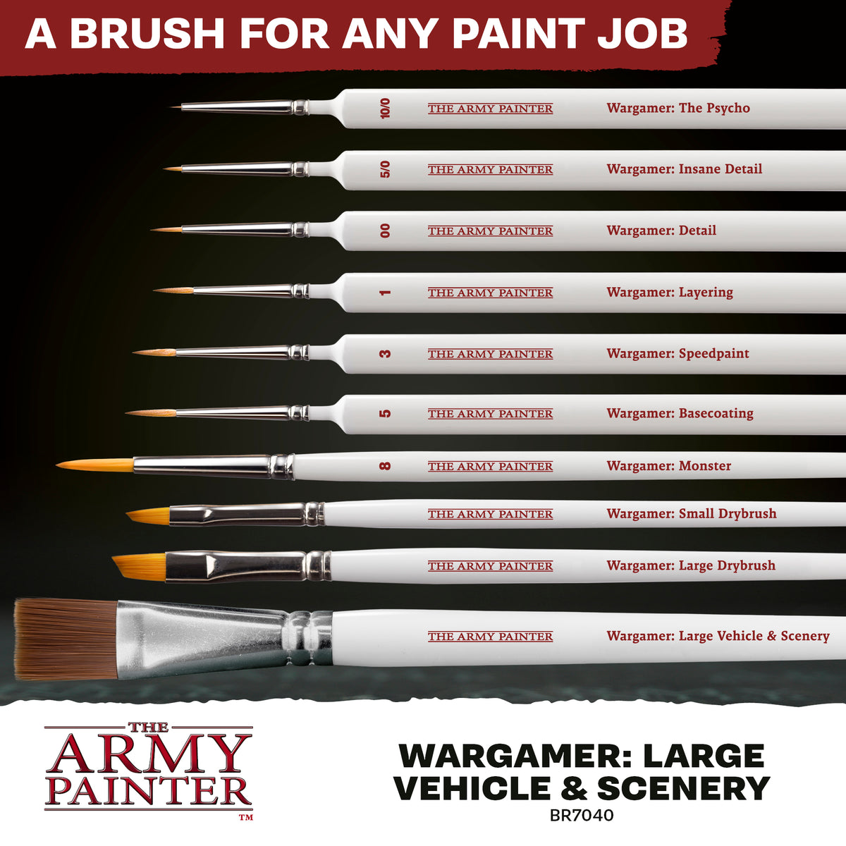 Wargamer Brush - Large Vehicle & Scenery