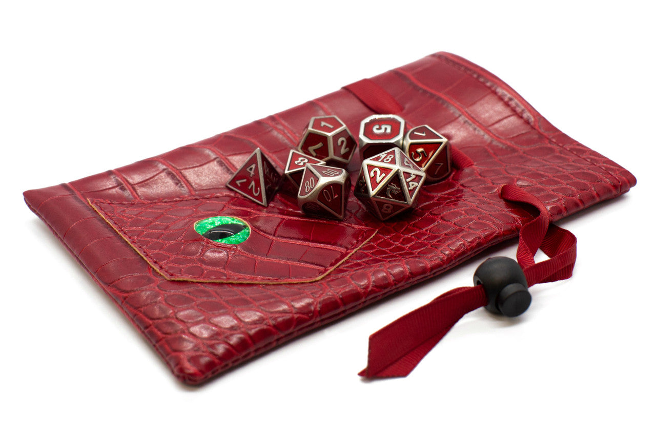 Old School Dice: Dragon Eye Dice Bag - Red Dragon