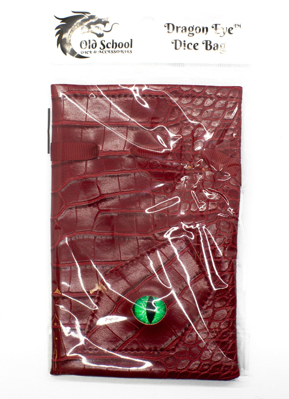 Old School Dice: Dragon Eye Dice Bag - Red Dragon