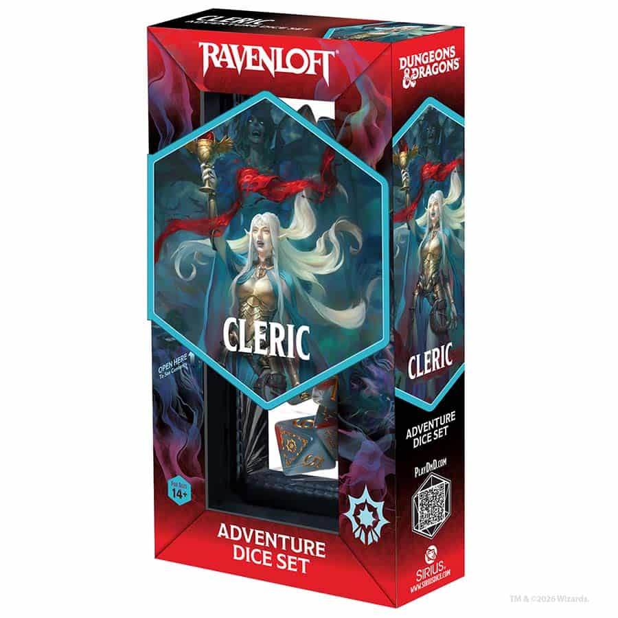 Dungeons and Dragons: Adventurer Dice: Cleric Light Blue and Red