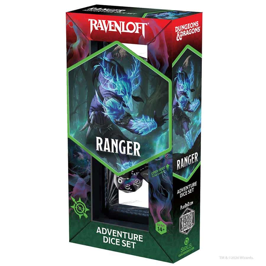 Dungeons and Dragons: Adventurer Dice: Ranger Black and Blue