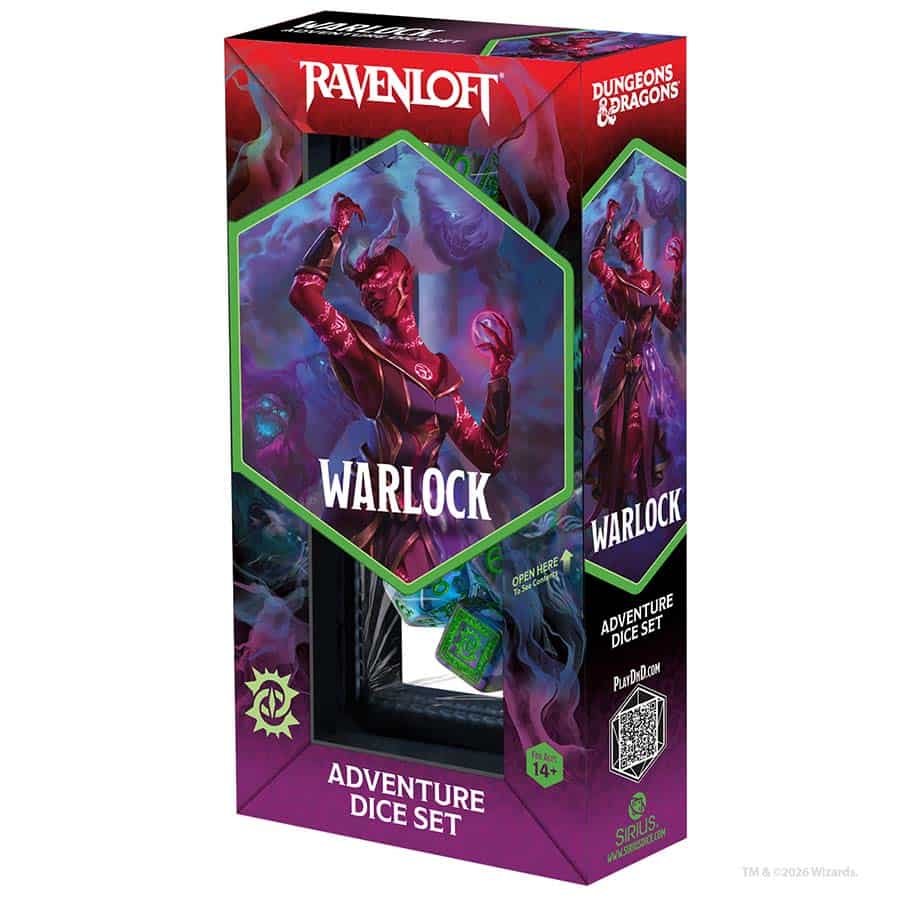 Dungeons and Dragons: Adventurer Dice: Warlock Purple and Green