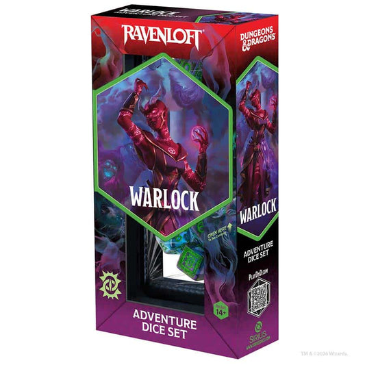 Dungeons and Dragons: Adventurer Dice: Warlock Purple and Green