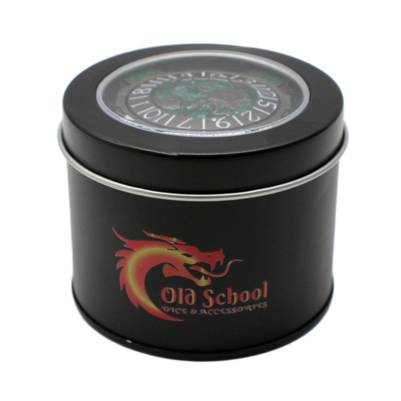 Old School Dice: 7 in 1 Dice Spinner: Dice Goblin - Matte Black w/ Green
