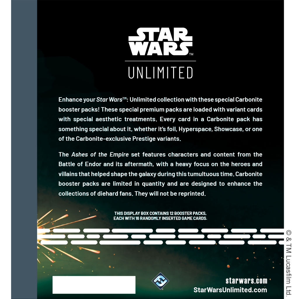 Star Wars: Unlimited - Ashes of the Empire: Carbonite Booster