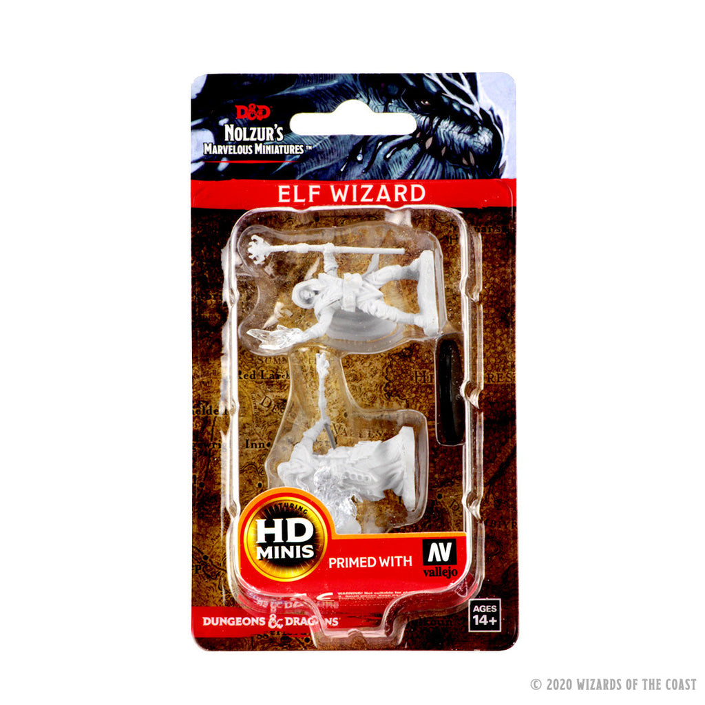 D&D: Nmu - Male Elf Wizard Unpainted Miniature