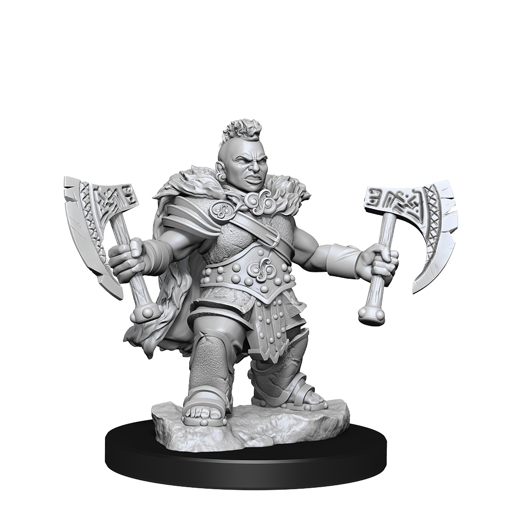 D&D: Frameworks: Female Dwarf Barbarian - Miniature