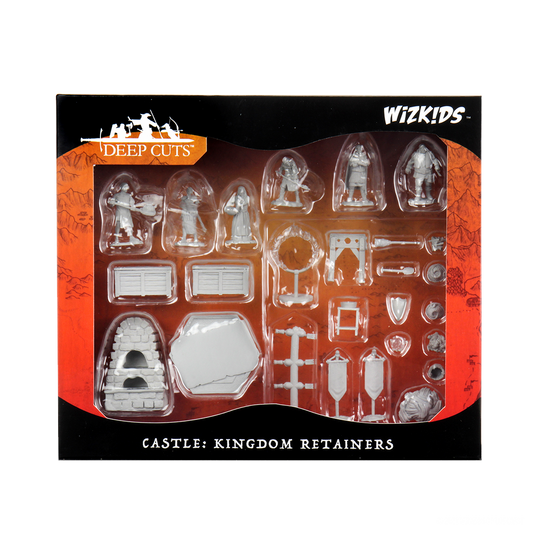 Wizkids: Deep Cuts: Castle: Kingdom Retainers (Unpainted) Miniatures