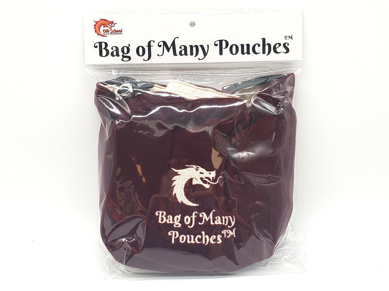 Old School Dice: Bag of Many Pouches Dice Bag - Wine