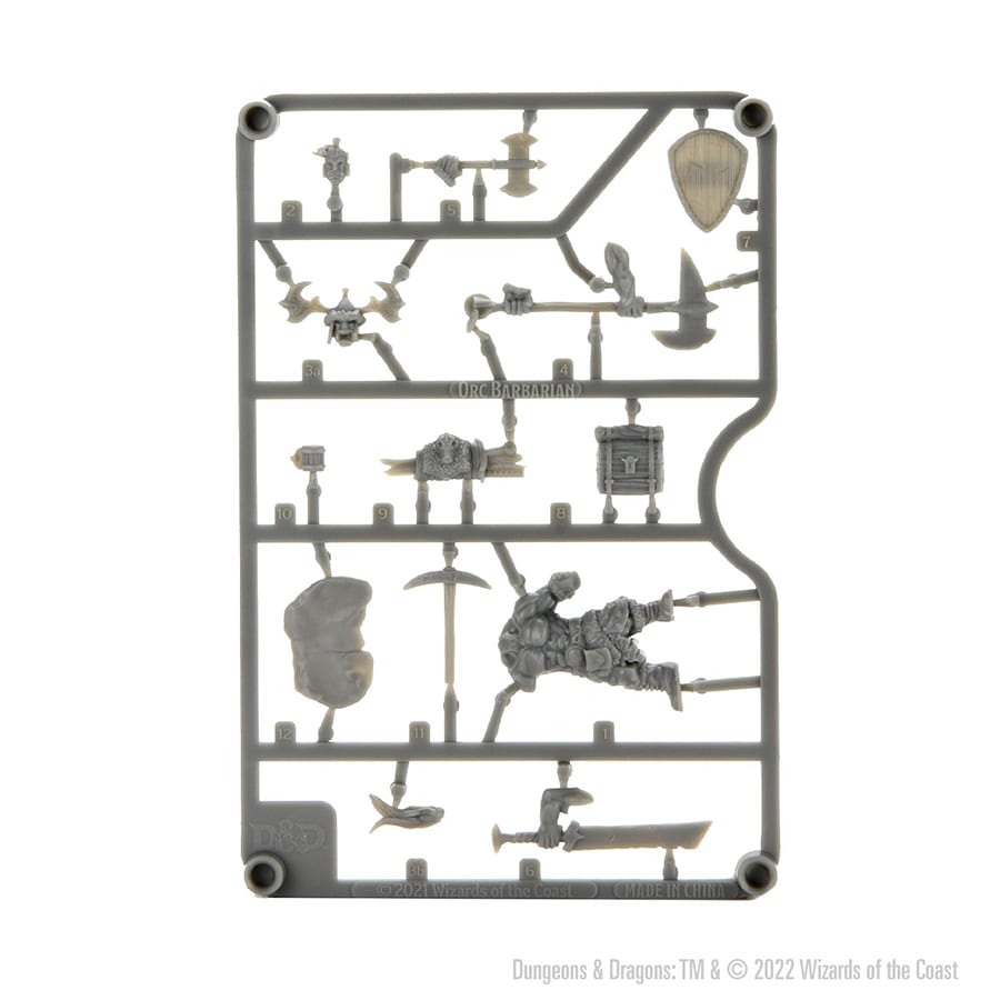 D&D: Frameworks: Male Orc Barbarian - Miniature