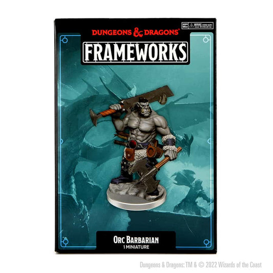 D&D: Frameworks: Male Orc Barbarian - Miniature