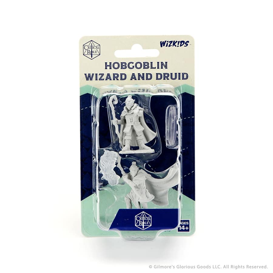 CRITICAL ROLE: UNPAINTED MINIATURES: W1 MALE HOBGOBLIN WIZARD AND DRUID