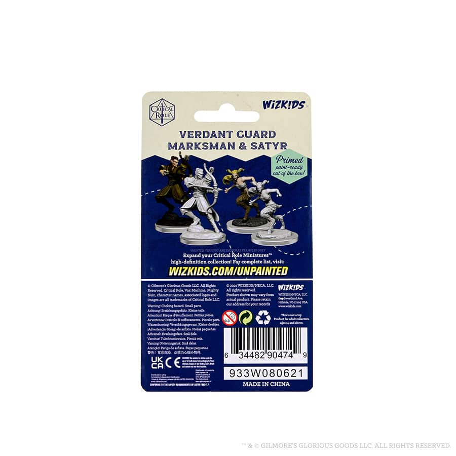 CRITICAL ROLE: UNPAINTED MINIATURES: W2 VERDANT GUARD MARKSMAN AND SATYR