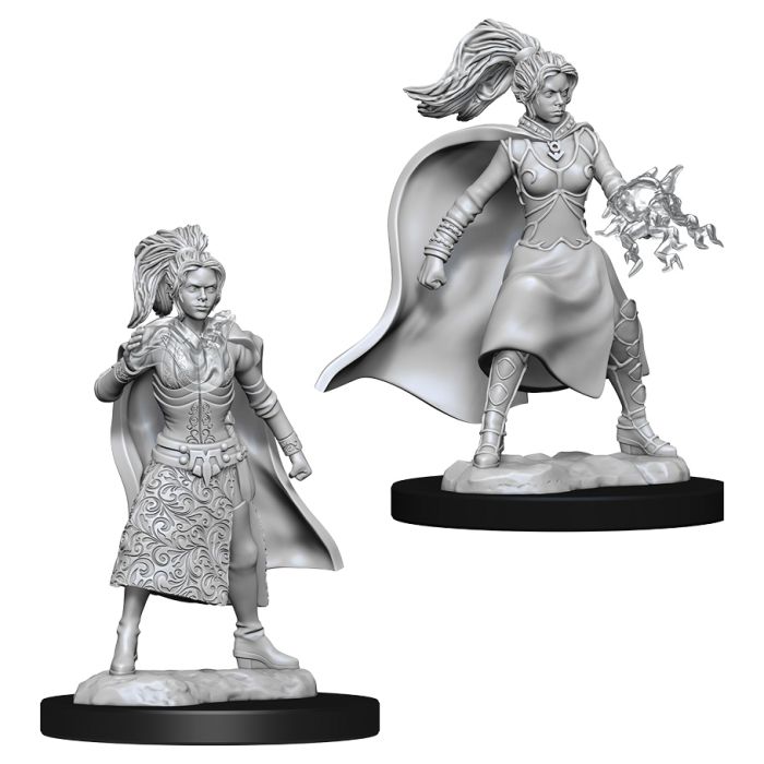 D&D: NMM - Female Human Sorcerer Unpainted Miniatures