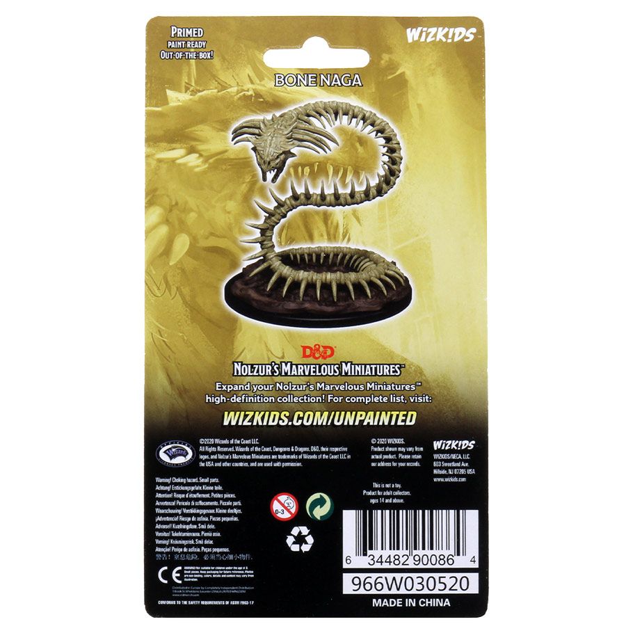 D&D: Nolzur's Marvelous Minis: Bone Naga W12 (Unpainted)