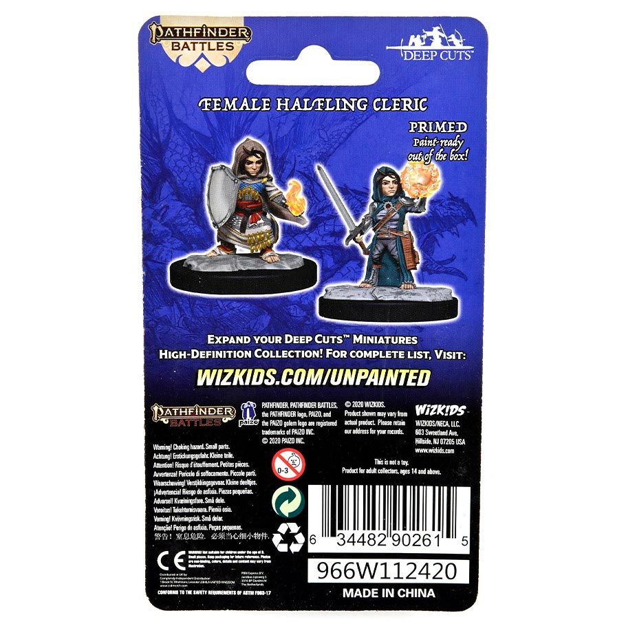 Pathfinder: Deep Cuts Minis: Halfling Cleric Female Wave 14 (Unpainted)
