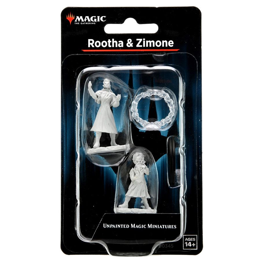 MAGIC THE GATHERING UNPAINTED MINIATURES: W03 ROOTHA AND ZIMONE