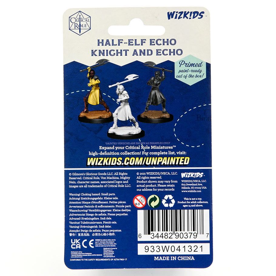 Critical Role Minis: Half-Elf Echo Knight and Echo Female (Unpainted)