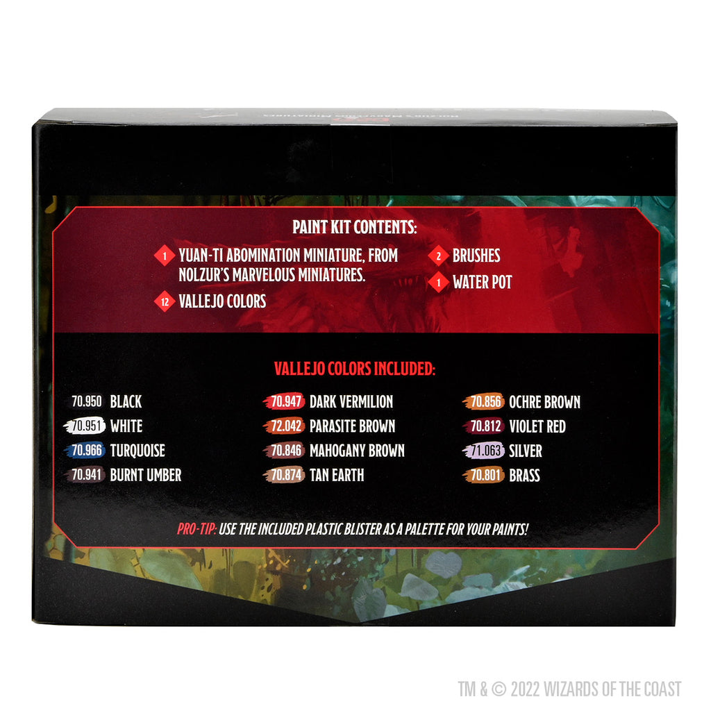 D&D Nolzur's Marvelous Unpainted Miniatures: Yuan-Ti Abomination - Paint Kit